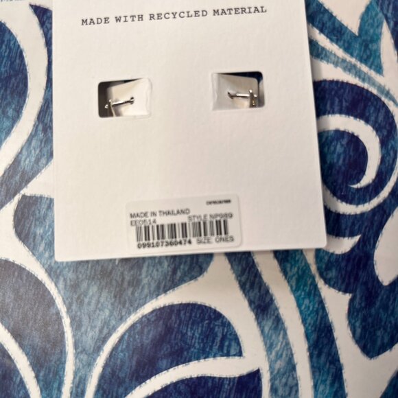 MADEWELL Demi-Fine Puffy Hoop Earrings $52.00 Sterling Silver np989 - Picture 5 of 5